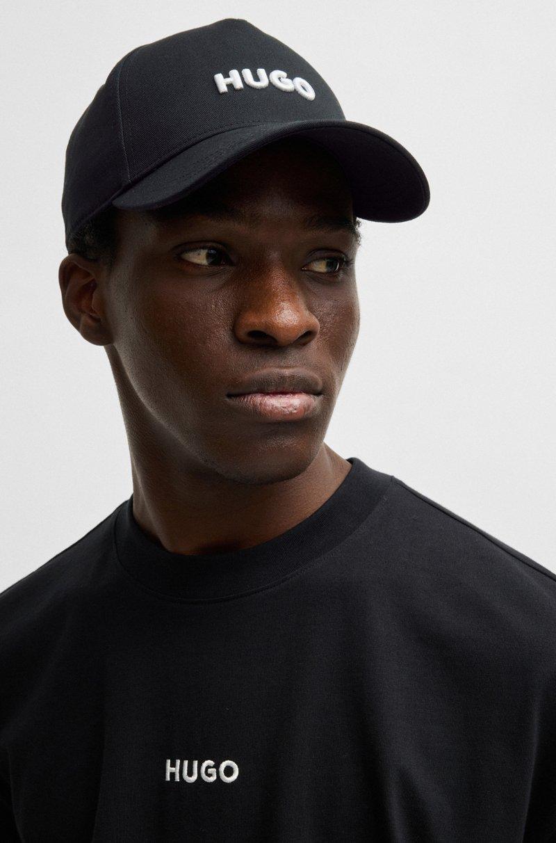 Hugo Boss Gorra De Sarga De Algodón Con Logo En La Parte Delantera Y En La Visera