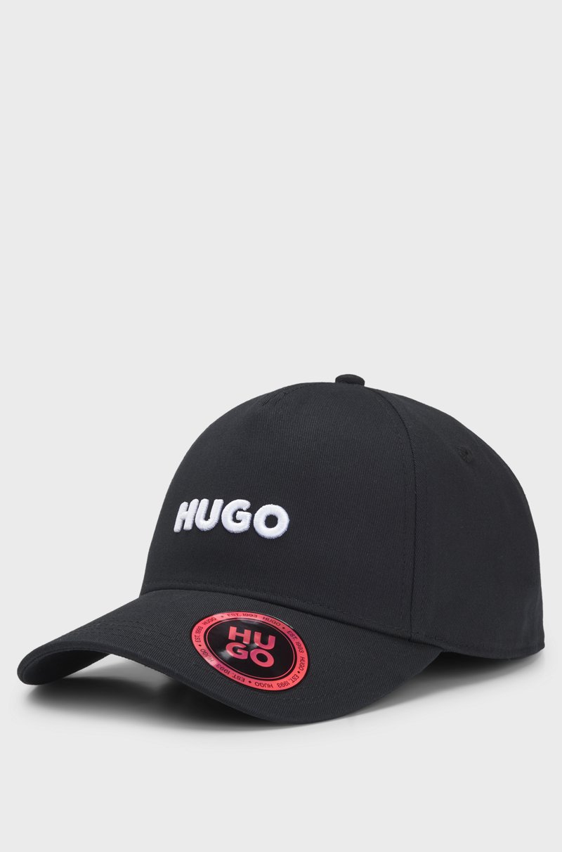 Hugo Boss Gorra de sarga de algodón con logo en la parte delantera y en la visera