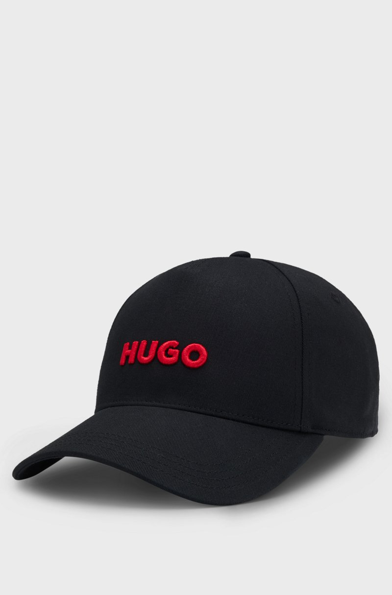 Hugo Boss Gorra de sarga de algodón con logo en la parte delantera y en la visera