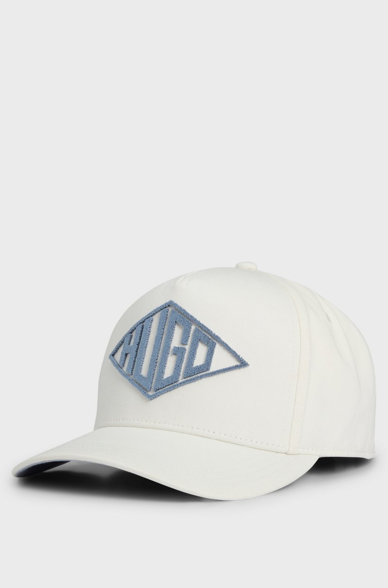 Hugo Boss Gorra De Sarga De Algodón Con Logo Geométrico