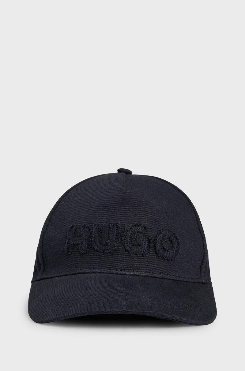 Hugo Boss Gorra De Sarga De Algodón Con Logo Sin Rematar