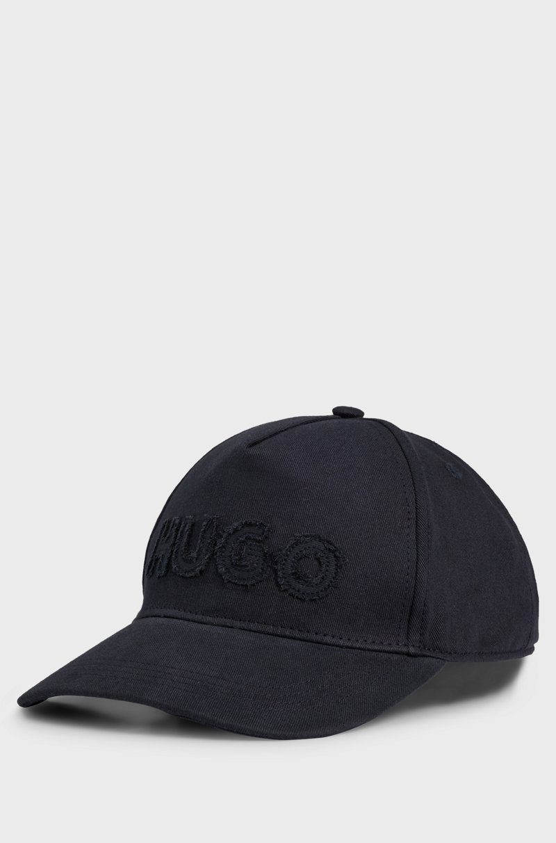 Hugo Boss Gorra De Sarga De Algodón Con Logo Sin Rematar