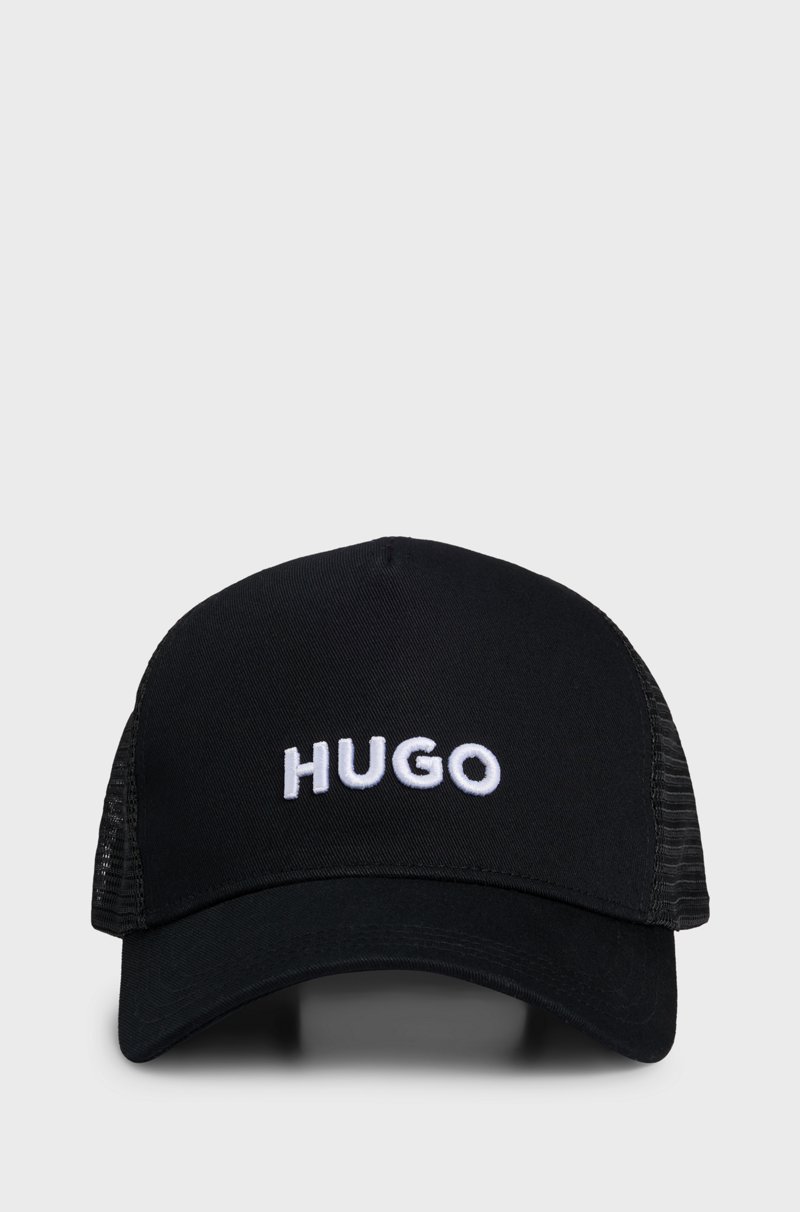 Hugo Boss Gorra De Sarga De Algodón Con Paneles De Malla