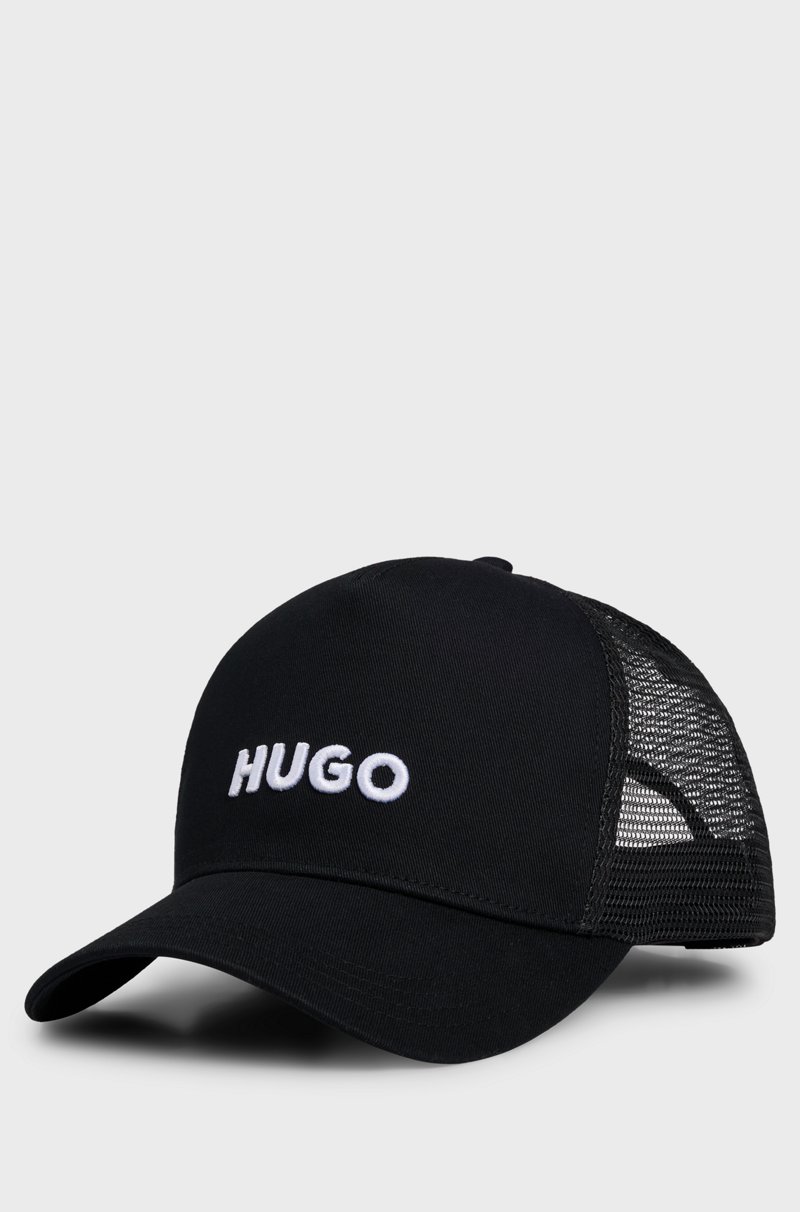 Hugo Boss Gorra de sarga de algodón con paneles de malla