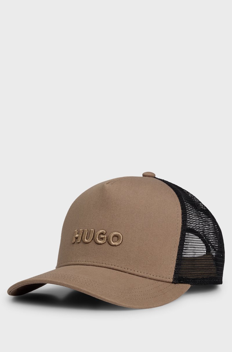 Hugo Boss Gorra de sarga de algodón con paneles de malla