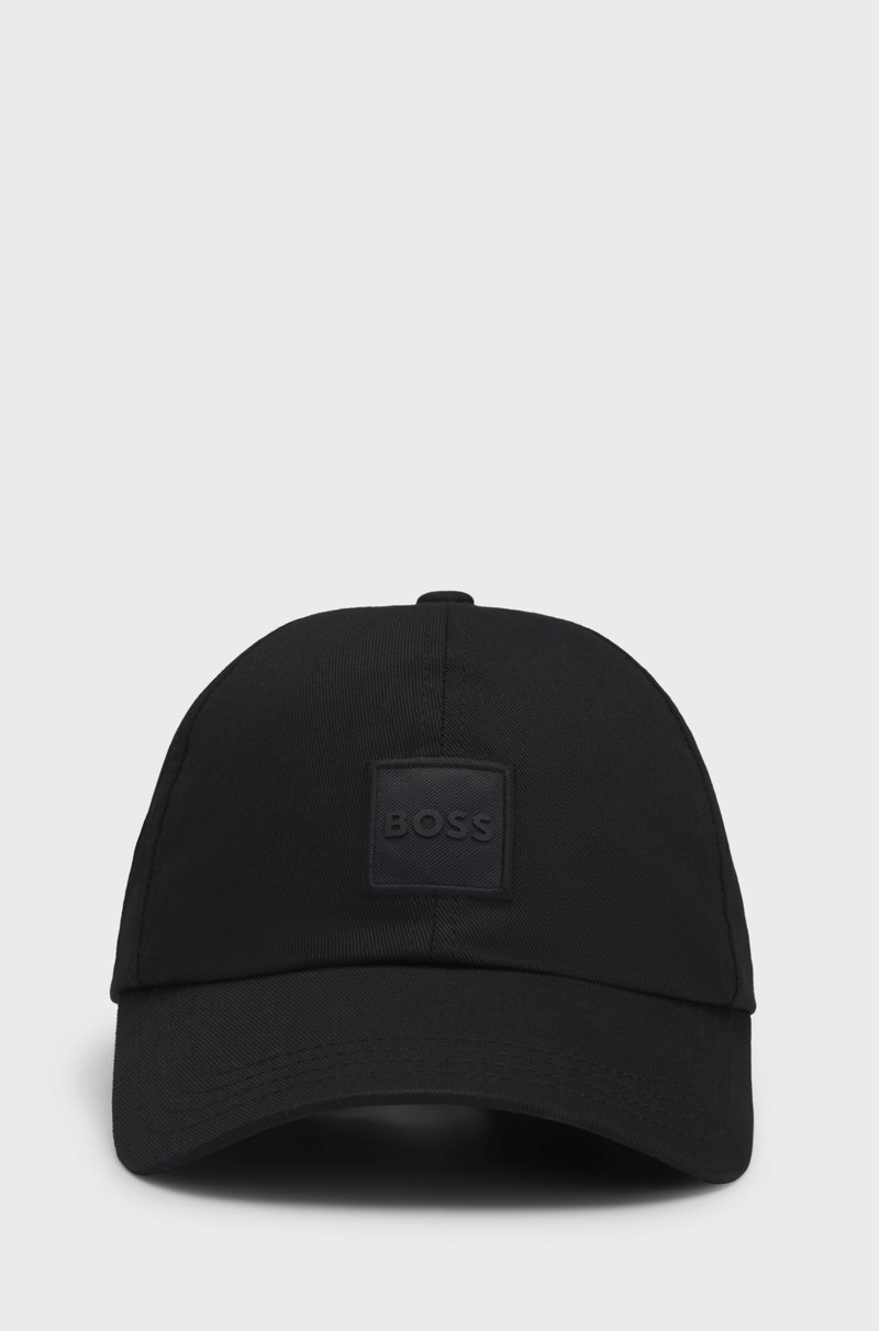 Hugo Boss Gorra De Sarga De Algodón Con Parche De Logotipo Tejido