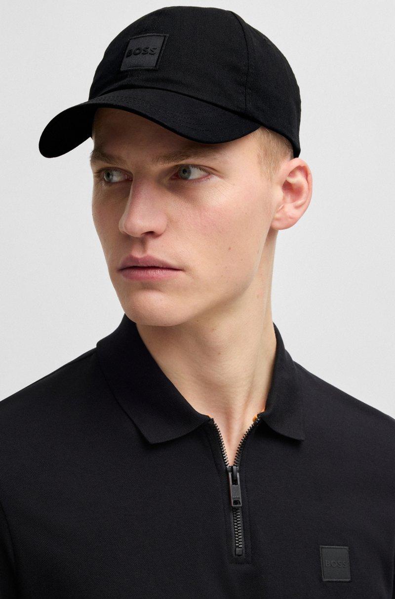 Hugo Boss Gorra De Sarga De Algodón Con Parche De Logotipo Tejido
