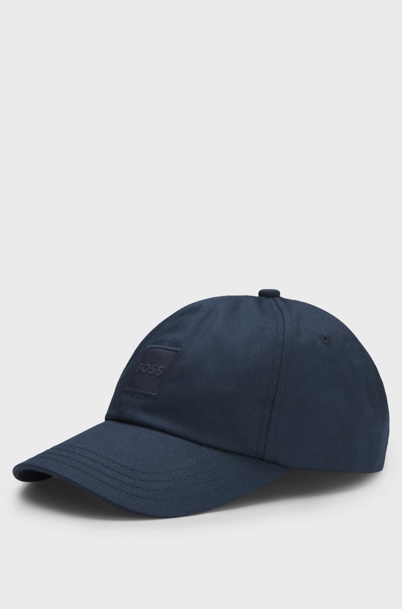 Hugo Boss Gorra de sarga de algodón con parche de logotipo tejido Hugo Boss Gorra de sarga de algodón con parche de logotipo tejido