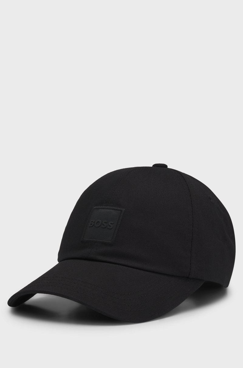 Hugo Boss Gorra de sarga de algodón con parche de logotipo tejido Hugo Boss Gorra de sarga de algodón con parche de logotipo tejido