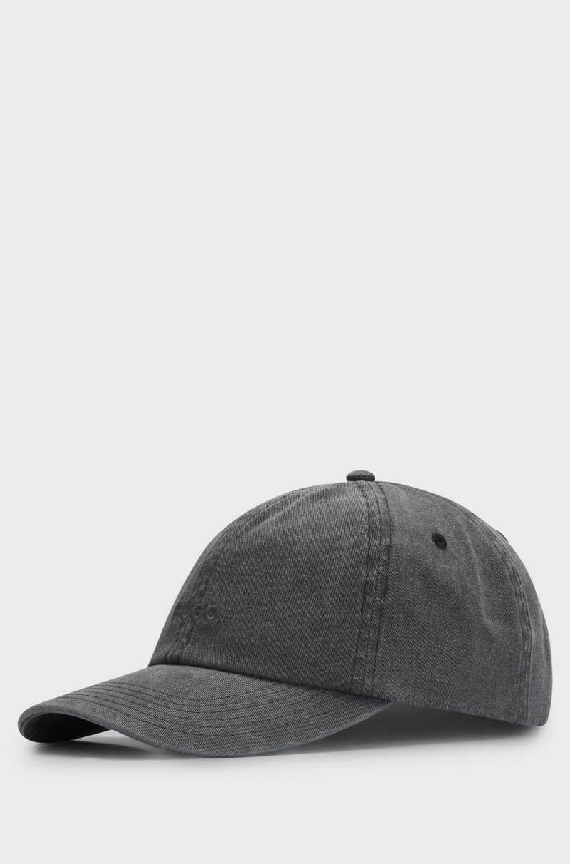 Hugo Boss Gorra de sarga de algodón de seis paneles con logo bordado