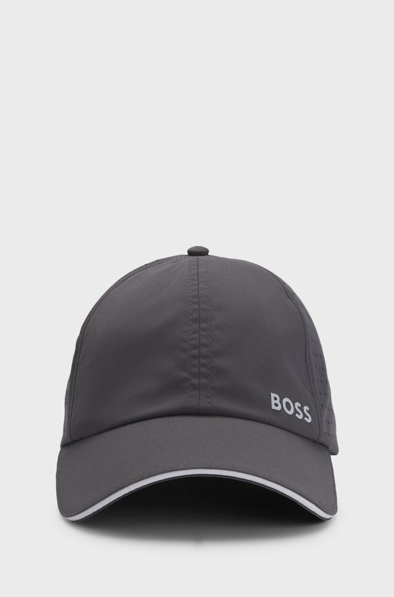 Hugo Boss Gorra De Tafetán Con Calado Cortado A Láser
