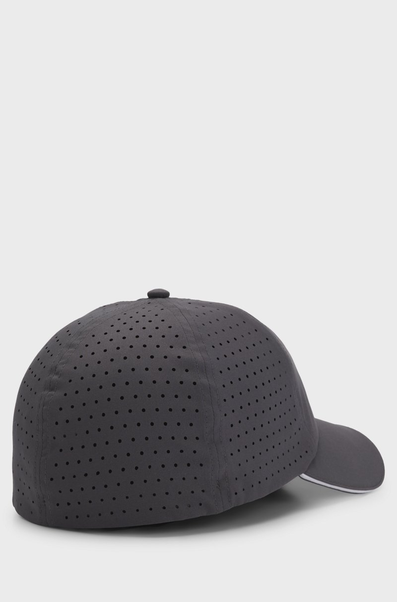 Hugo Boss Gorra De Tafetán Con Calado Cortado A Láser
