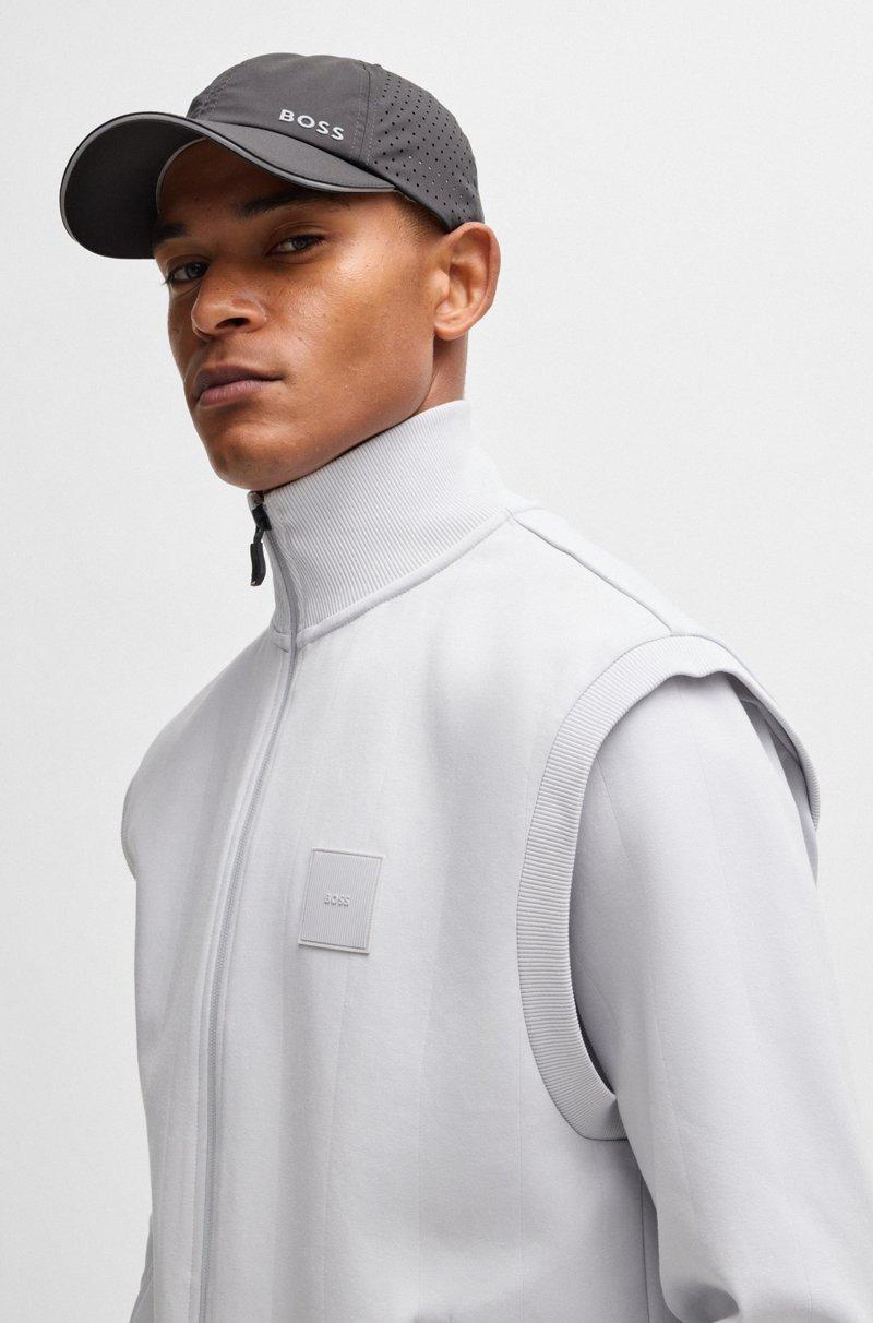 Hugo Boss Gorra De Tafetán Con Calado Cortado A Láser