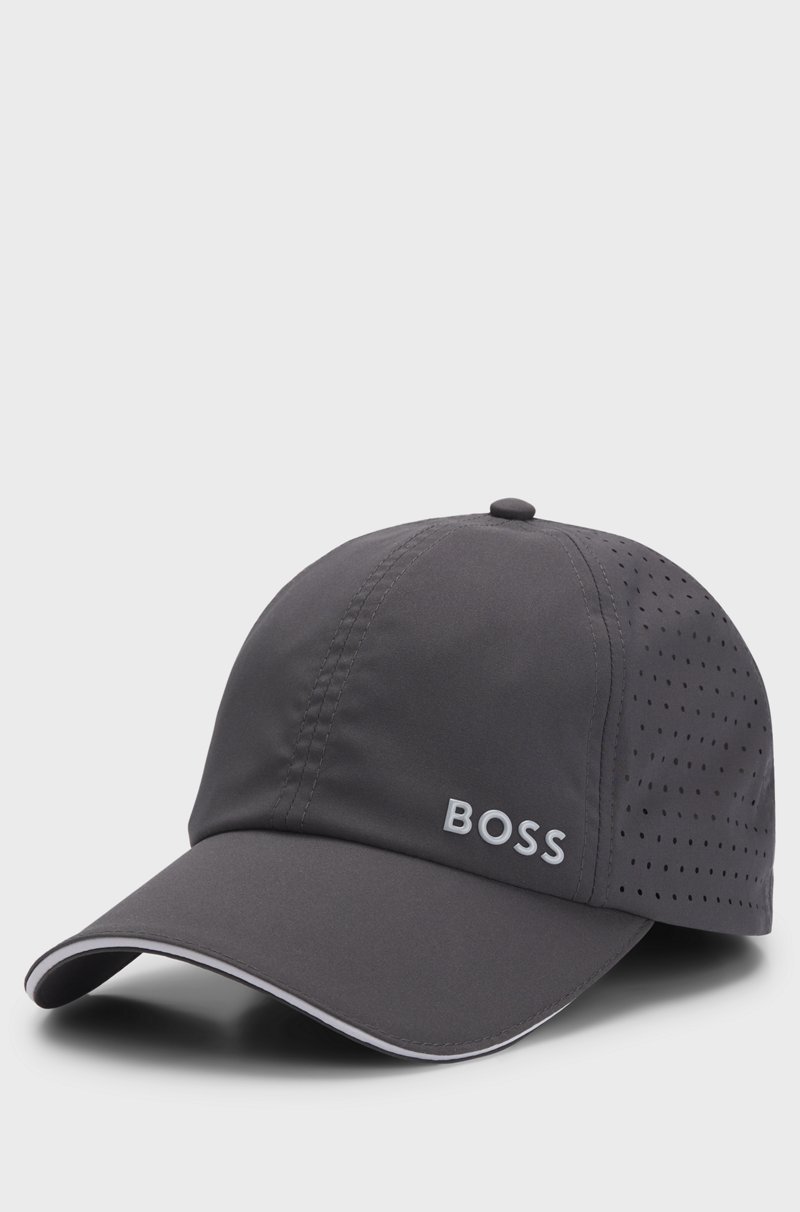 Hugo Boss Gorra de tafetán con calado cortado a láser