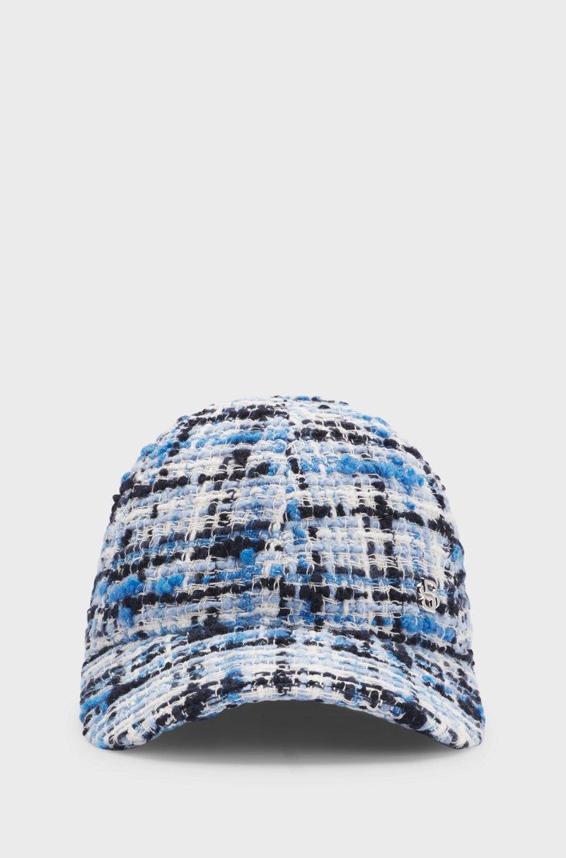 Hugo Boss Gorra De Tweed Multicolor Con Monograma Double B