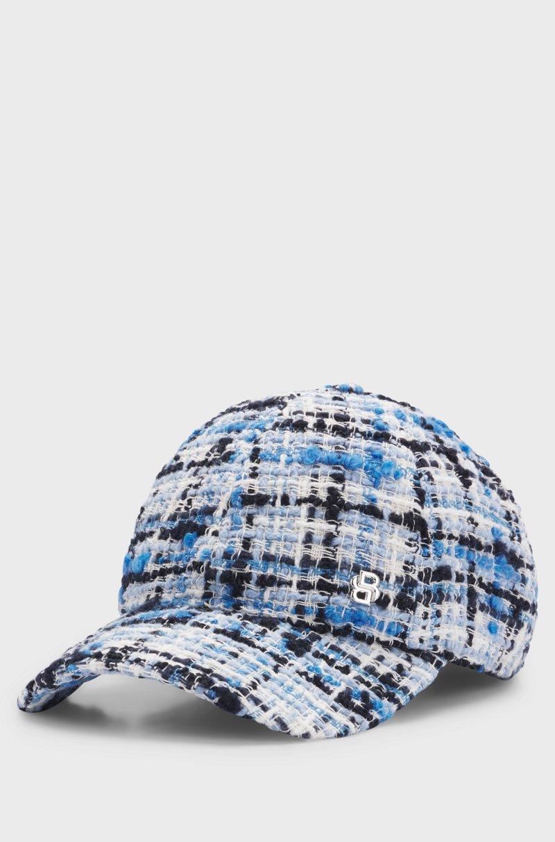Hugo Boss Gorra de tweed multicolor con monograma Double B