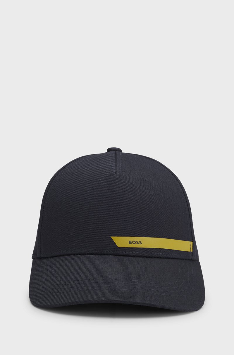 Hugo Boss Gorra En Sarga De Algodón Con Logo Estampado