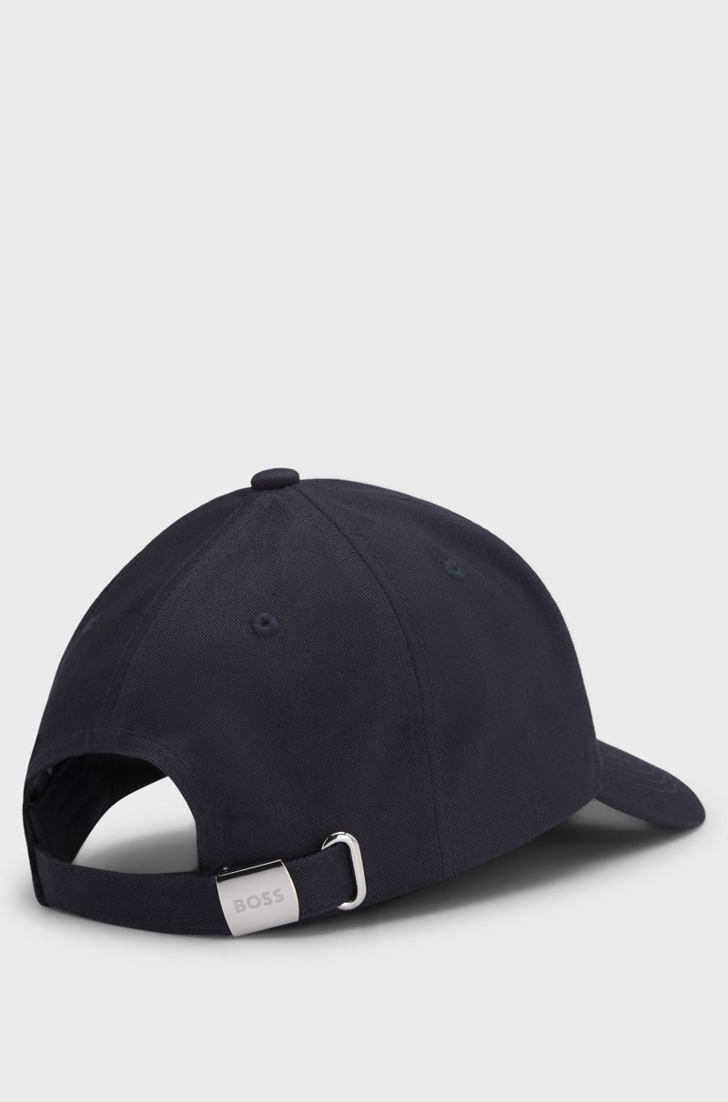 Hugo Boss Gorra En Sarga De Algodón Con Logo Estampado