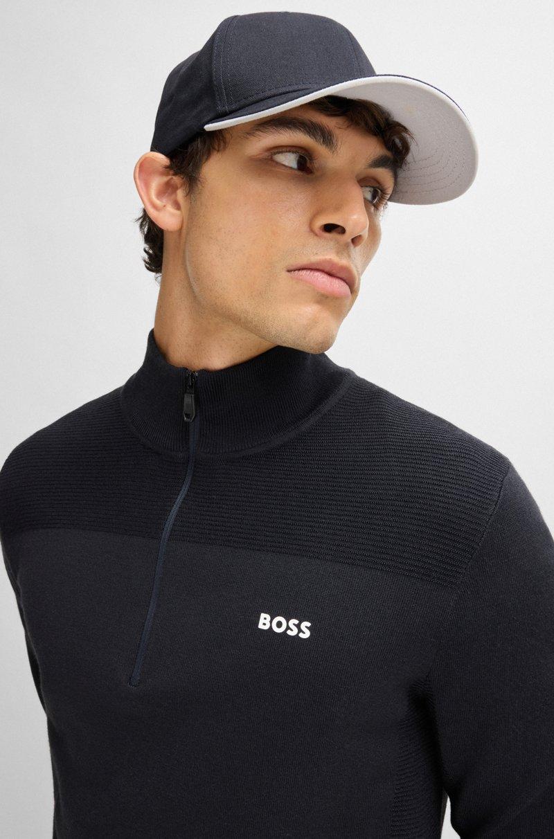 Hugo Boss Gorra En Sarga De Algodón Con Logo Estampado
