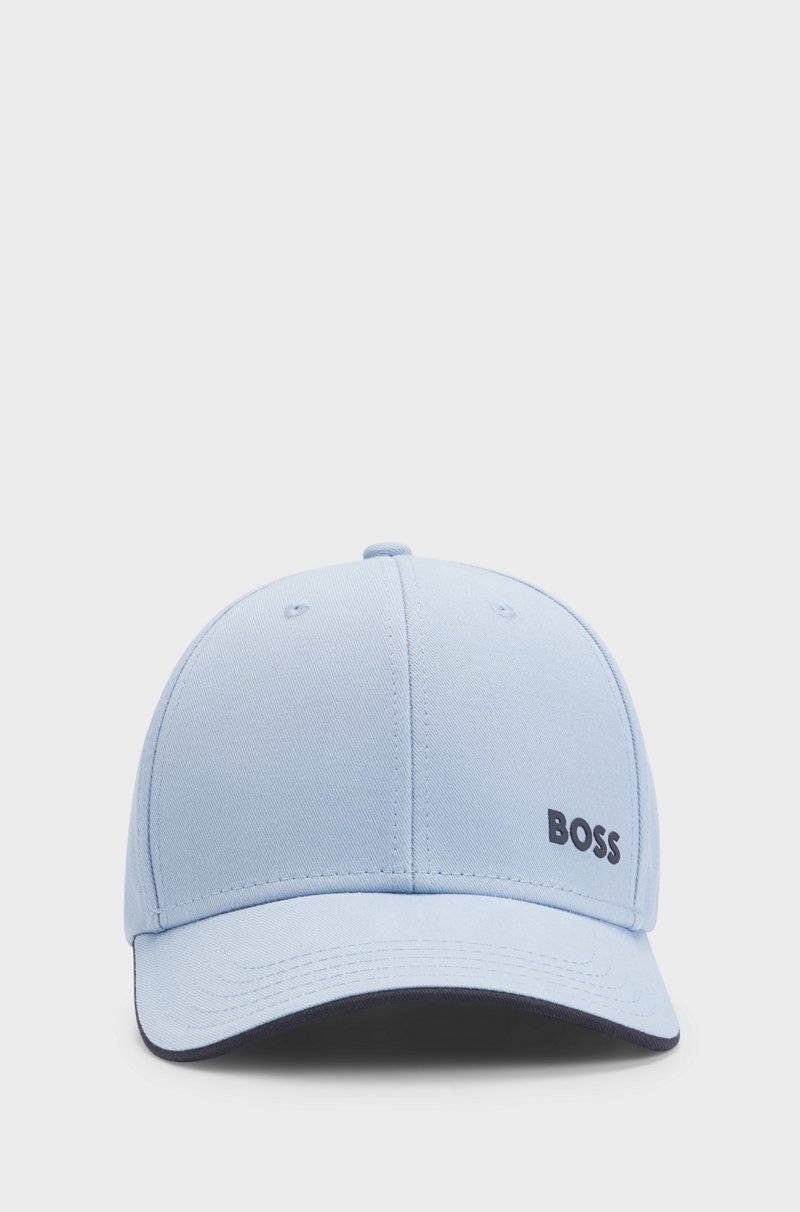 Hugo Boss Gorra En Sarga De Algodón Con Logo Estampado