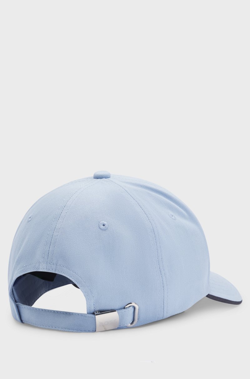 Hugo Boss Gorra En Sarga De Algodón Con Logo Estampado