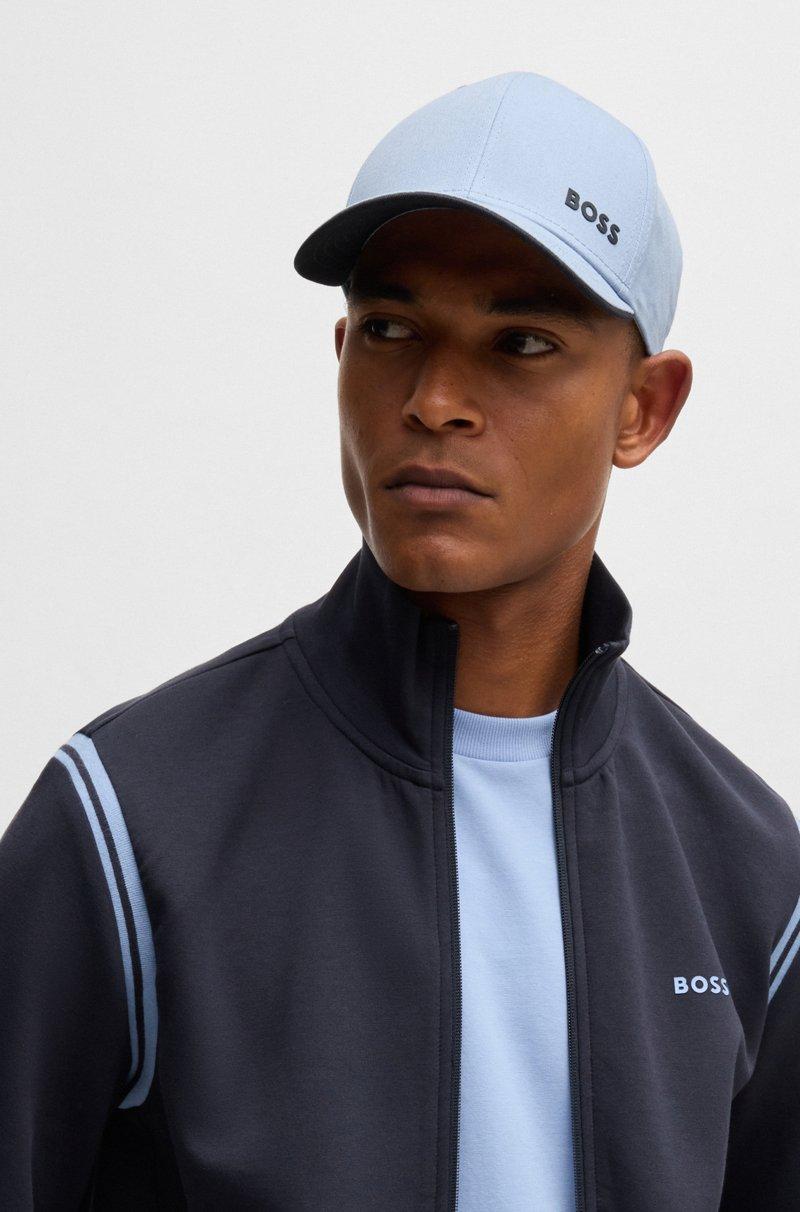 Hugo Boss Gorra En Sarga De Algodón Con Logo Estampado