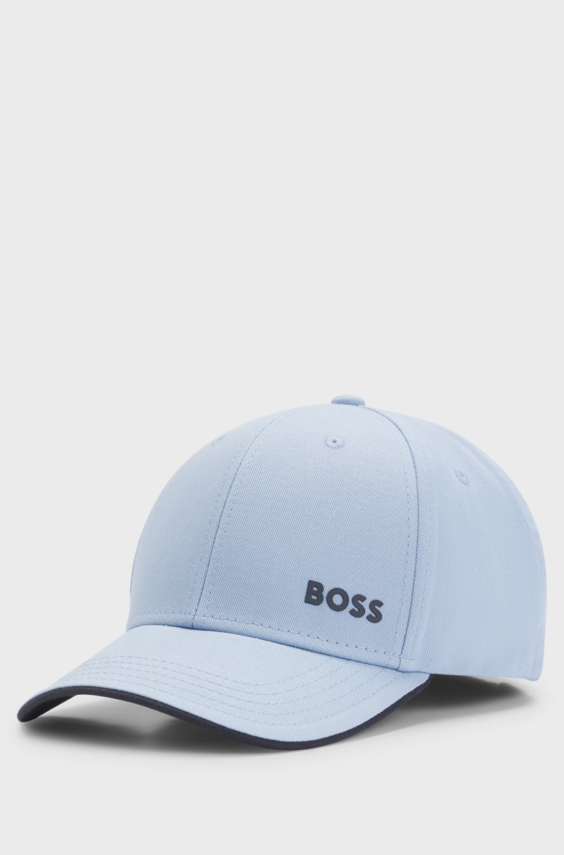 Hugo Boss Gorra en sarga de algodón con logo estampado