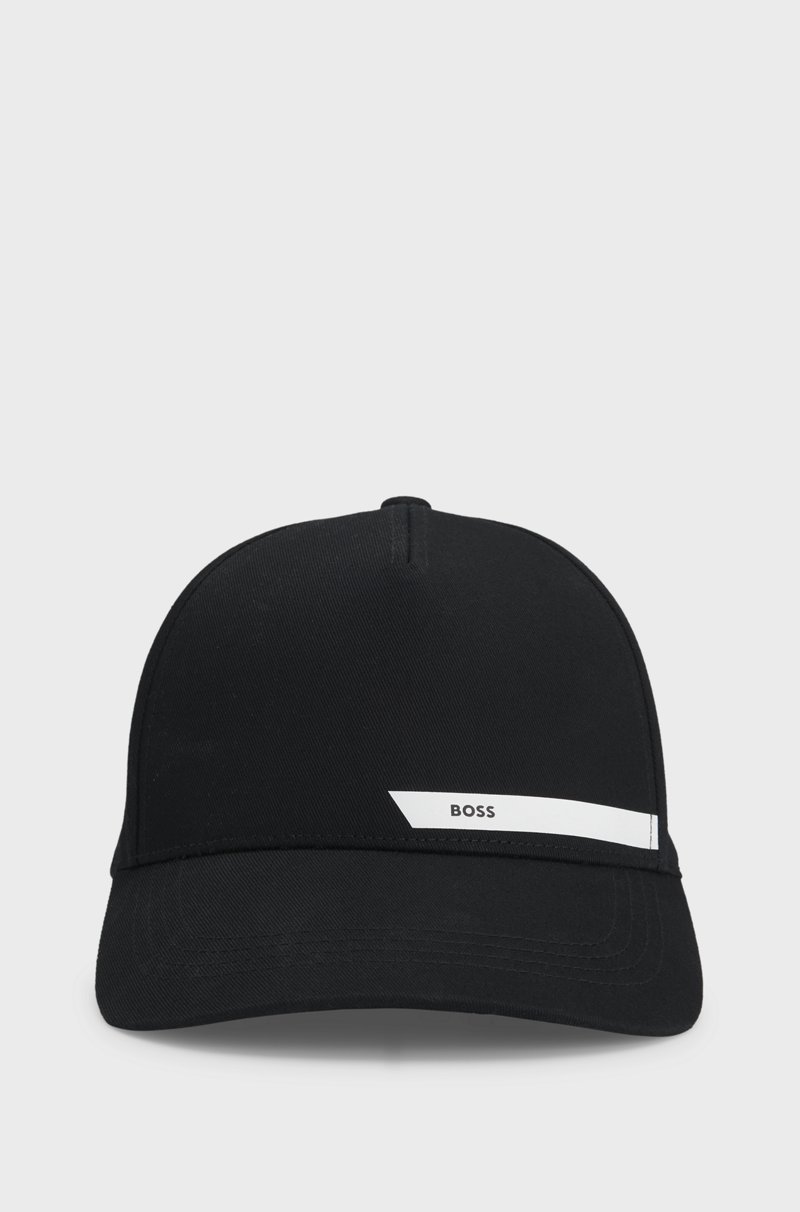 Hugo Boss Gorra En Sarga De Algodón Con Logo Estampado