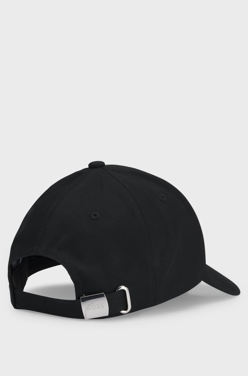 Hugo Boss Gorra En Sarga De Algodón Con Logo Estampado