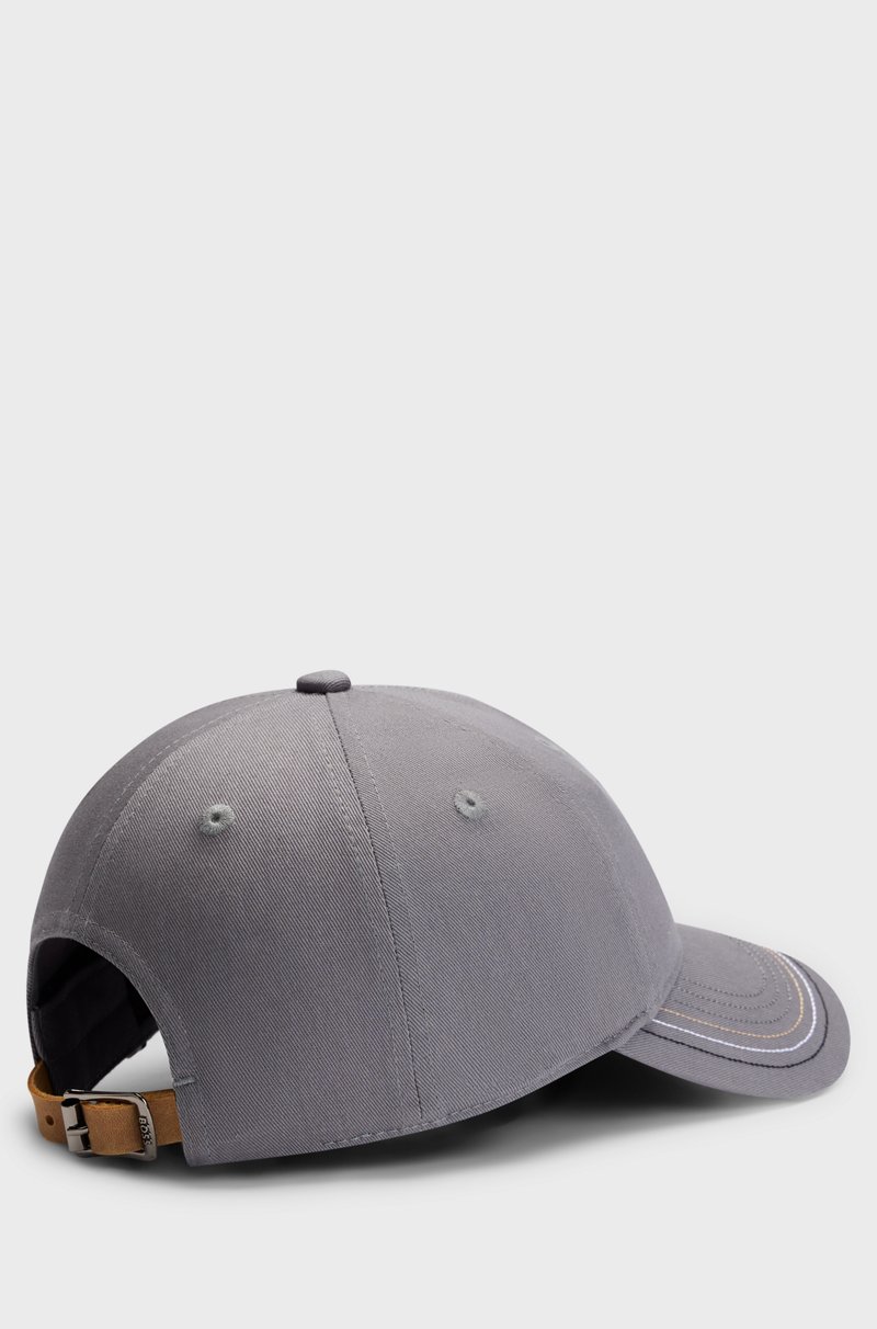 Hugo Boss Gorra Para Equitación Con Logo Bordado Y Correa De Piel