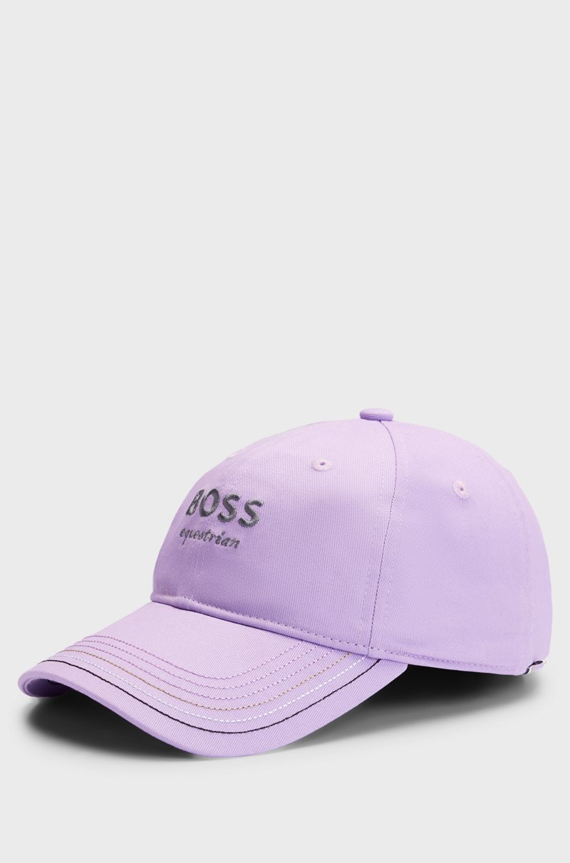 Hugo Boss Gorra Para Equitación Con Logo Bordado Y Correa De Piel