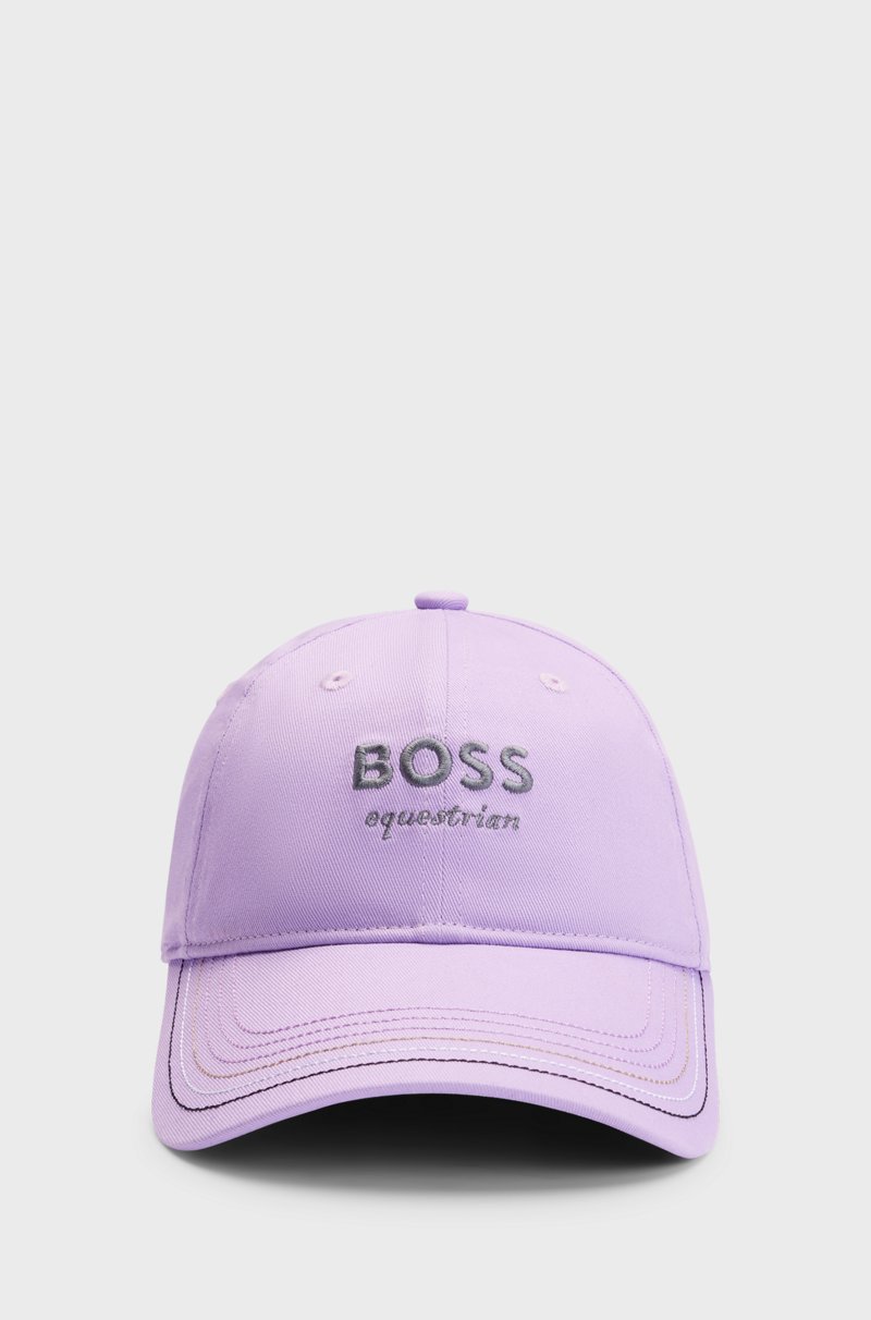 Hugo Boss Gorra para equitación con logo bordado y correa de piel