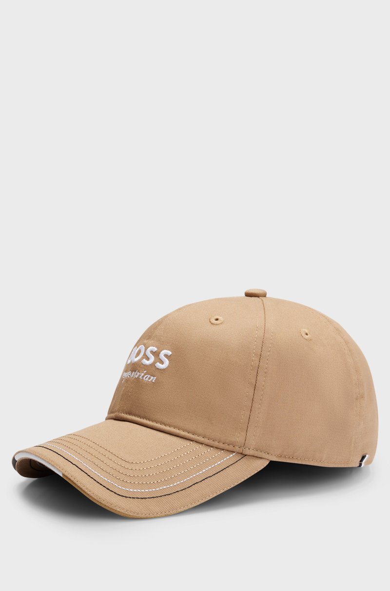 Hugo Boss Gorra Para Equitación Con Logo Bordado Y Correa De Piel