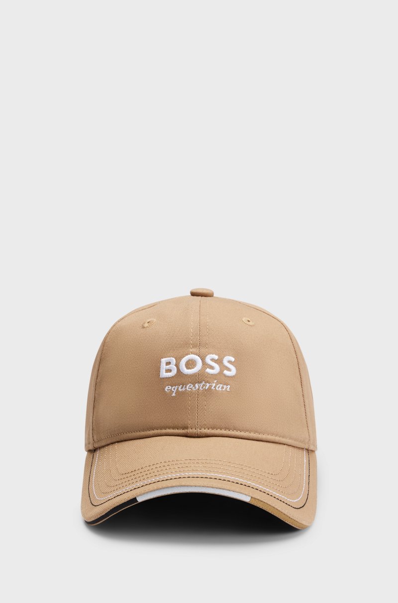 Hugo Boss Gorra Para Equitación Con Logo Bordado Y Correa De Piel