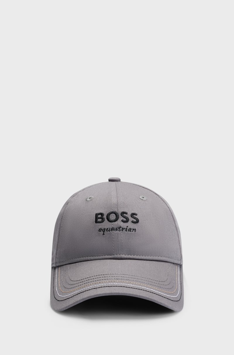 Hugo Boss Gorra para equitación con logo bordado y correa de piel