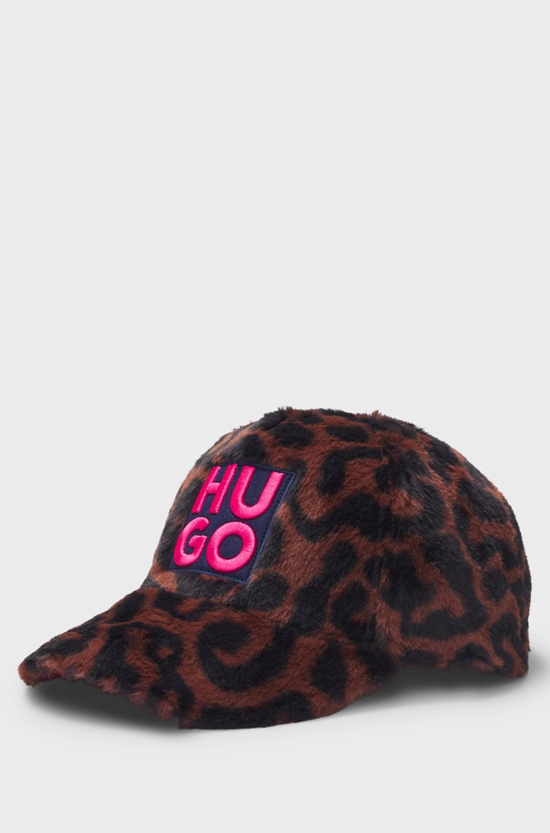 Hugo Boss Gorra Para Niños En Imitación De Piel Con Logo Apilado Y Estampado De Guepardo