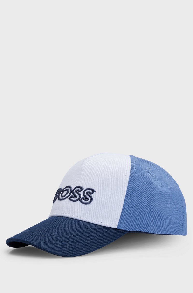 Hugo Boss Gorra Para Niños En Sarga De Algodón Con Logo Estampado