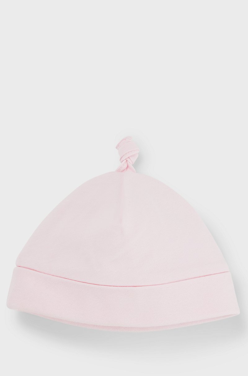Hugo Boss Gorro De Bebé En Algodón Puro Con Logo Estampado