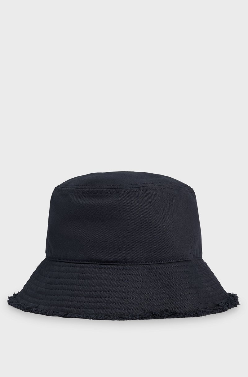 Hugo Boss Gorro De Pescador De Algodón Con Logo Y Flecos