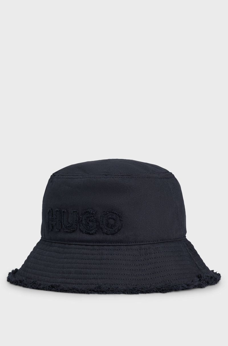 Hugo Boss Gorro De Pescador De Algodón Con Logo Y Flecos
