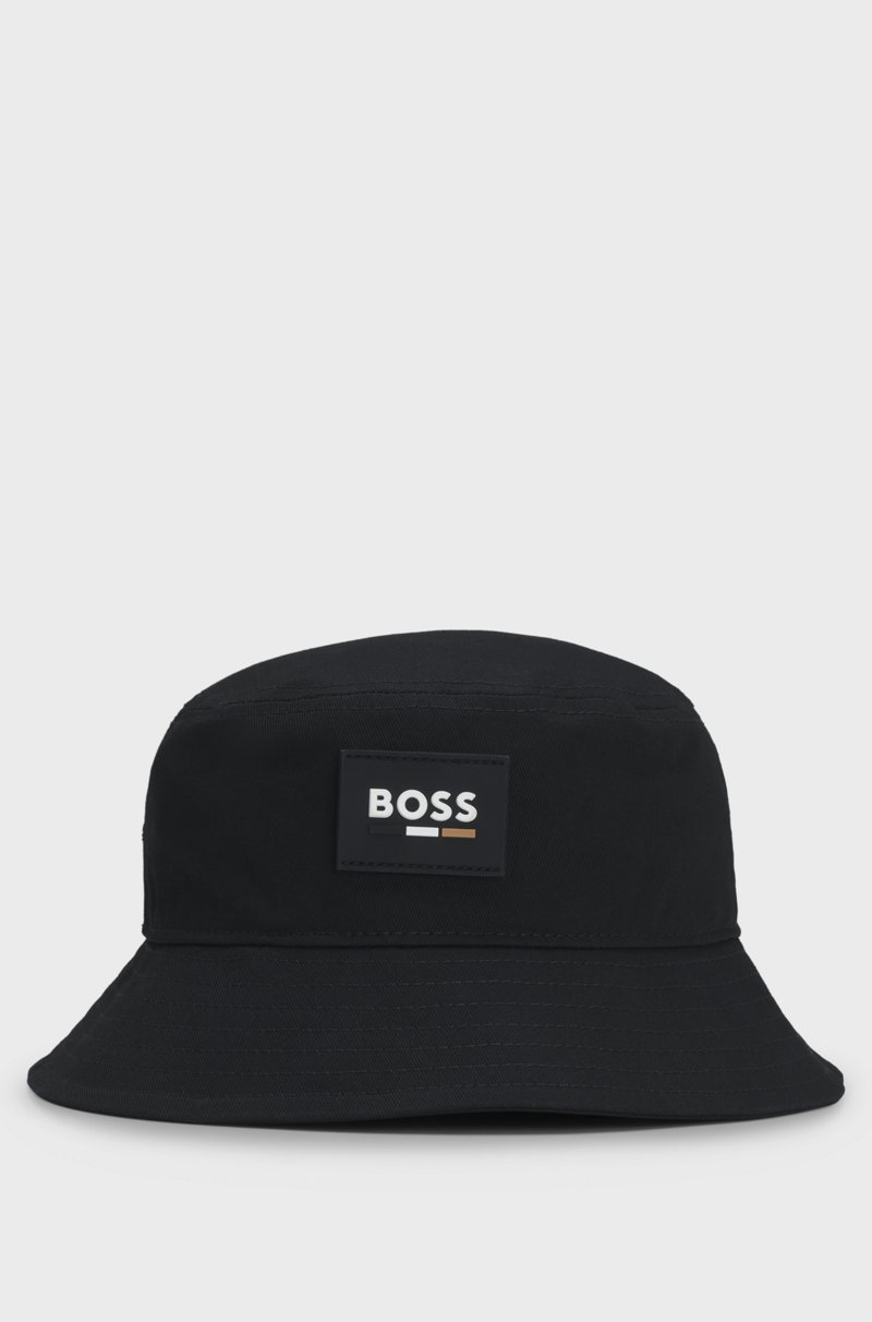 Hugo Boss Gorro de pescador para niños de algodón con insignia de logo de goma