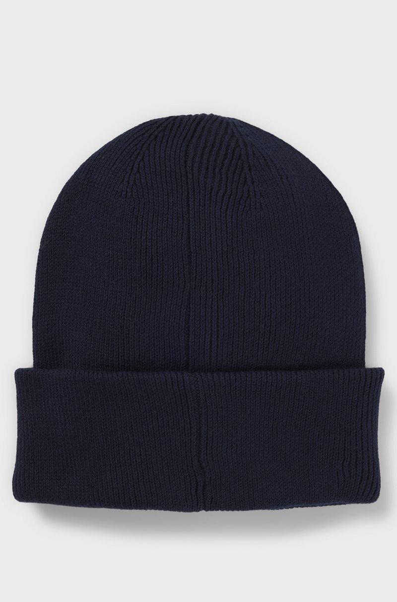 Hugo Boss Gorro De Punto De Algodón Para Niños Con Logo De Efecto De Goma
