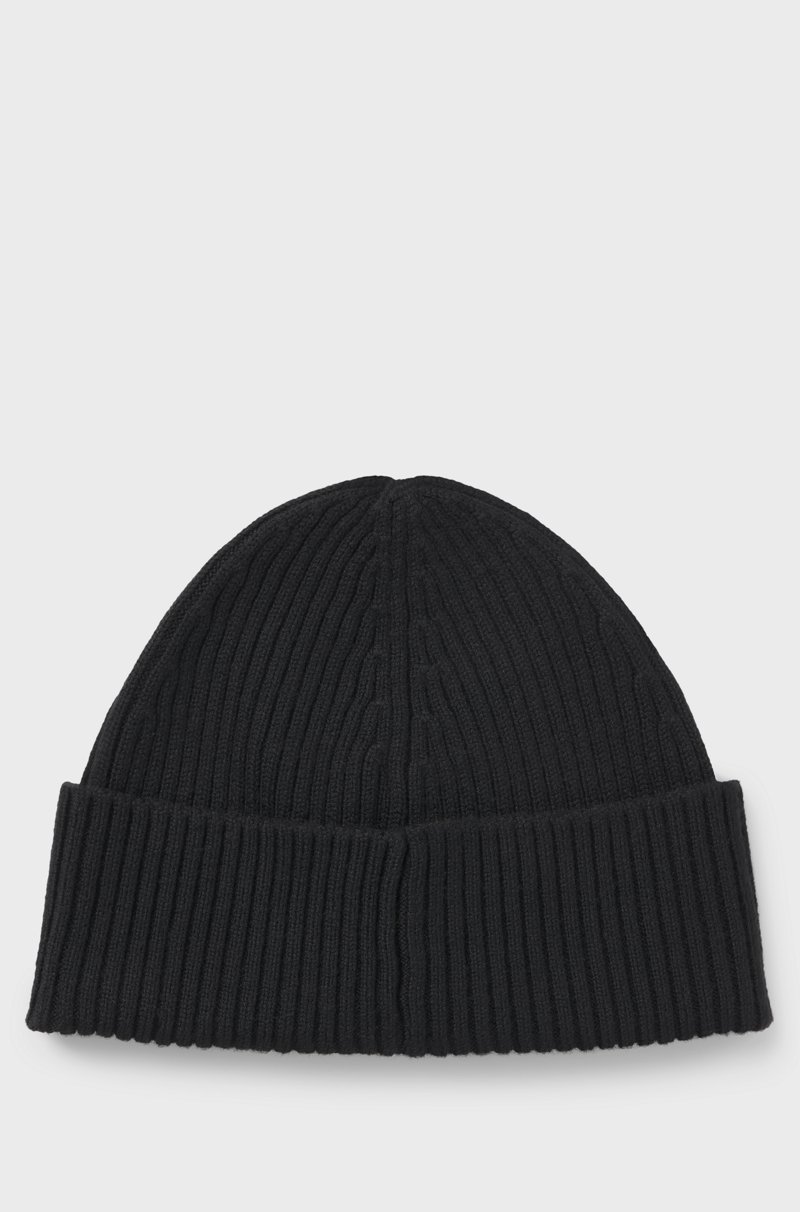 Hugo Boss Gorro De Punto De Lana Virgen Con Detalle De Logo Apilado