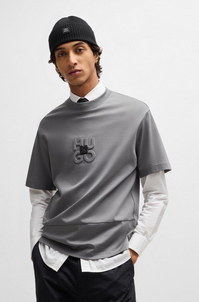 Hugo Boss Gorro De Punto De Lana Virgen Con Detalle De Logo Apilado