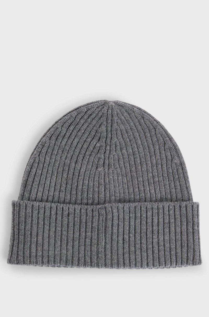 Hugo Boss Gorro De Punto De Lana Virgen Con Detalle De Logo Apilado