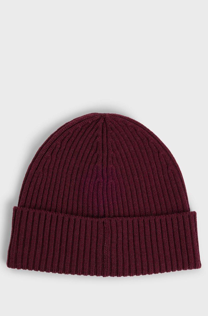 Hugo Boss Gorro De Punto De Lana Virgen Con Detalle De Logo Apilado