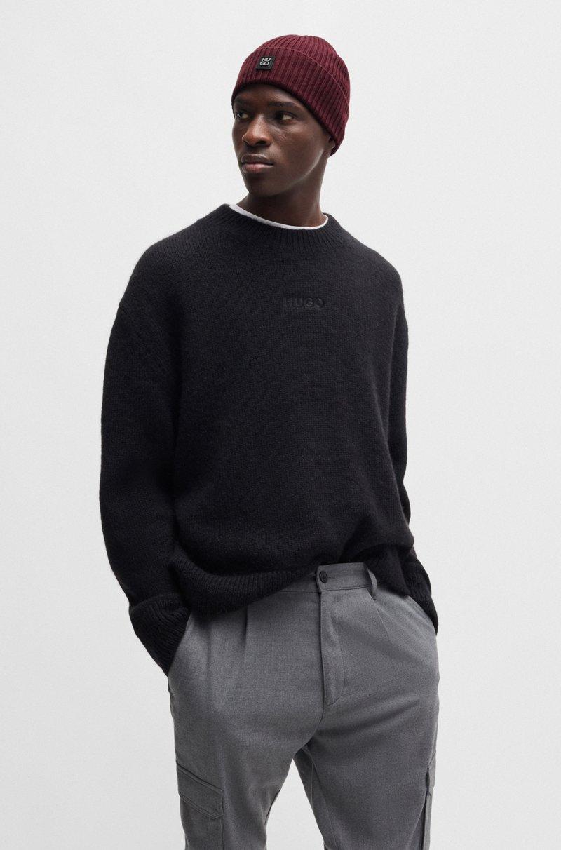 Hugo Boss Gorro De Punto De Lana Virgen Con Detalle De Logo Apilado