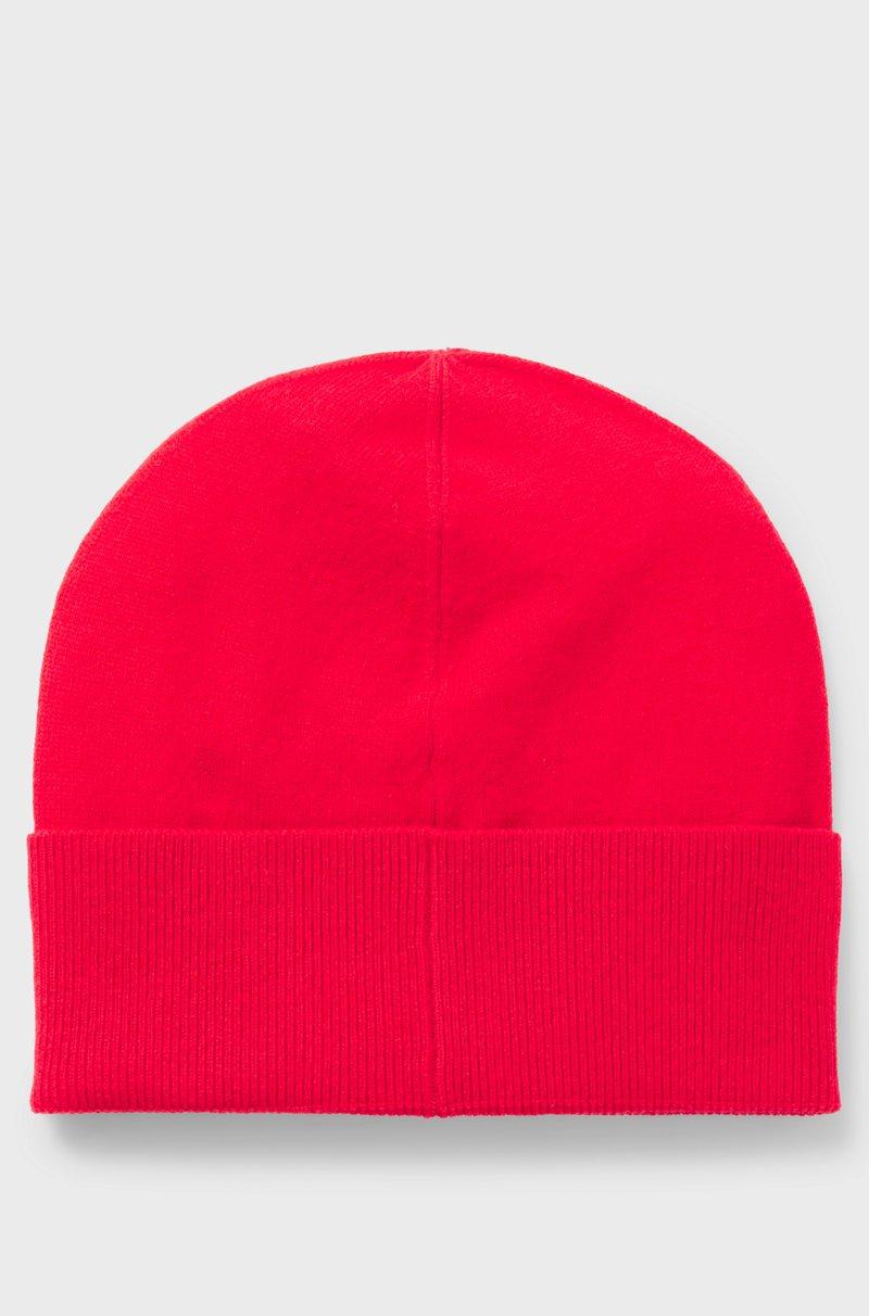 Hugo Boss Gorro De Punto De Lana Y Cashmere Con Ribete De Logo