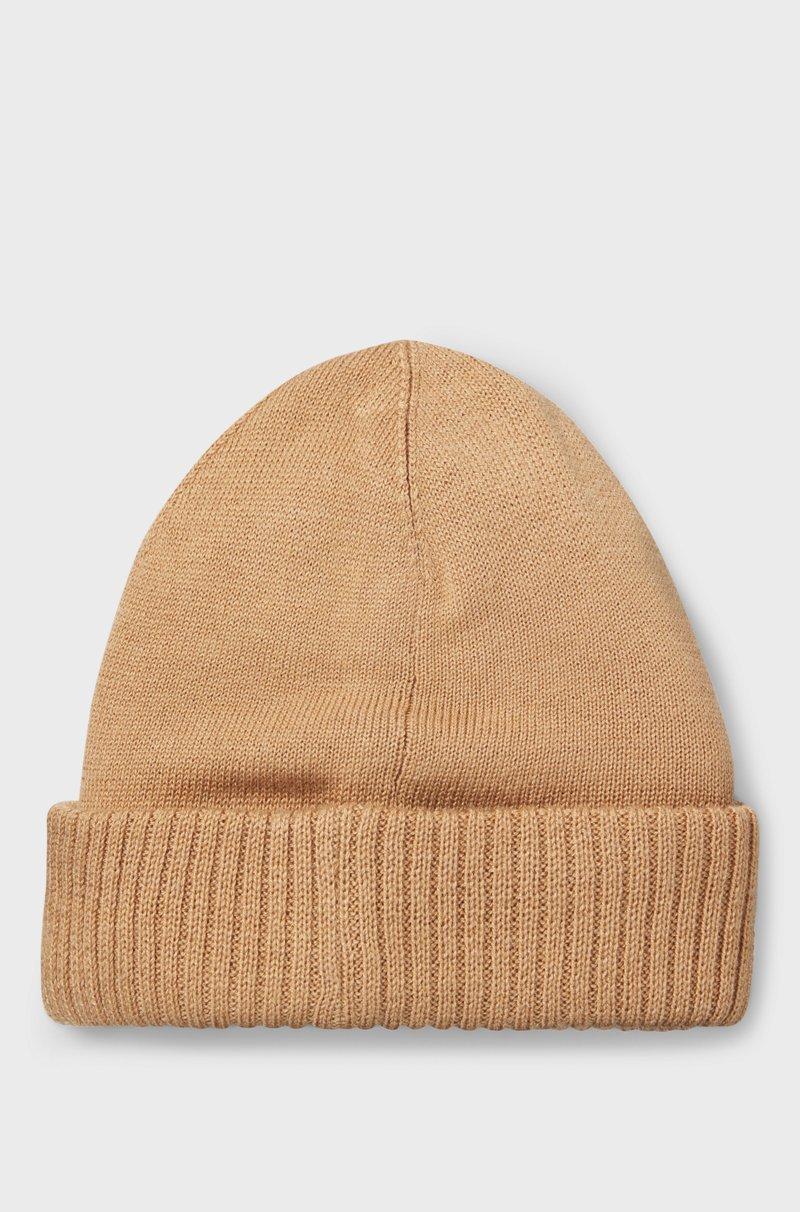 Hugo Boss Gorro De Punto En Algodón Para Niños Con Logo De Efecto De Goma