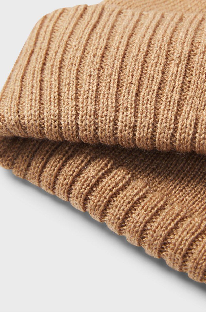 Hugo Boss Gorro De Punto En Algodón Para Niños Con Logo De Efecto De Goma